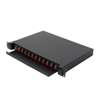 Panel Patch Fiber Optik 1U FTTMAX DX-FX-OPP-D-24-SCD FTTH Jaringan GSM SC/APC LC Rak Mount ODF