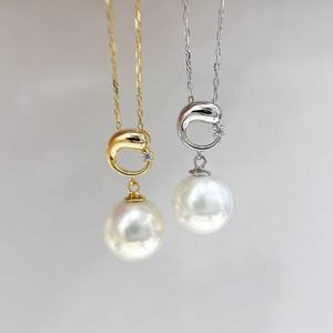 อุปกรณ์ทำเครื่องประดับมุก DIY 31373 ตัวจับจี้เงินแท้ S925 สำหรับลูกปัดกลมขนาด 10-13 มม. จี้สร้อยคอหยกแฟชั่น - Product Image 3