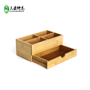 Organizador de escritorio para oficina en casa y caja de almacenamiento, caja de almacenamiento de cosméticos con compartimentos y cajones - Product Image 4