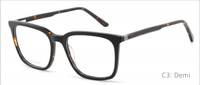 Kacamata Optik Unisex TR Plate Bingkai Persegi Dua Warna Model Terbaru untuk Kegunaan Sehari-hari