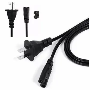 SYY 2 Pin AC Power Charger Cable Connector Cable For PS2 PS3 PlayStation 3