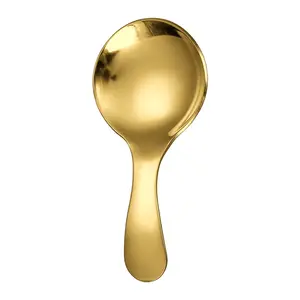 Золотые ложки из нержавеющей стали с короткой ручкой, ложка для супа, десерт, чайные кофейные ложки для домашней вечеринки