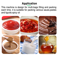 Machine d'emballage remplissage automatique de sachets de miel ketchup diverses pâtes liquides bâtonnets de muscade trois côtés quatre côtés