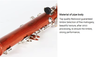 17 Key Professional Bb Rosewood Clarinet Nickel Silver Woodwind Clear Tone Customizable