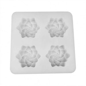 Wholesale 4 Cavity 3D Flower Silicone <b>Mold</b> for Soap Chocolate Resin <b>Candle</b> Making DIY Baking Tools - Product Image 3
