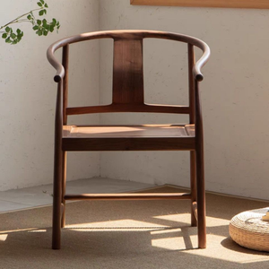 Ghế gỗ óc chó Bắc Mỹ kiểu hiện đại Trung Hoa, bền chắc, chất liệu gỗ nguyên khối, dùng làm ghế nghỉ ngơi cho phòng ngủ, căn hộ, phòng khách - Product Image 3