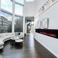 Nouvelle cheminée électrique intelligente à vapeur d'eau 3D avec LED pour la décoration de la maison, flamme simulée intégrée, humidificateur