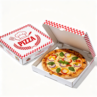 Boîte à pizza personnalisée de style rétro traditionnel, imperméable, résistante à la graisse, recyclable, en carton ondulé, livraison en 72h, emballage à emporter