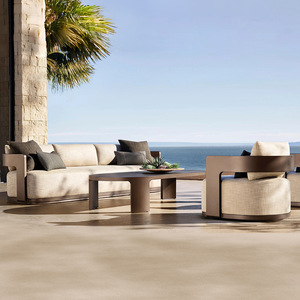 Canapé de <span class=keywords><strong>jardin</strong></span> moderne et luxueux pour hôtel Ensemble de meubles en <span class=keywords><strong>bois</strong></span> imperméable commercial Canapé d'<span class=keywords><strong>angle</strong></span> en aluminium pour <span class=keywords><strong>salon</strong></span> d'extérieur - Product Image 2