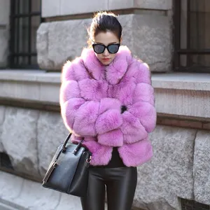 Factory Direct Wholesale Price Real Fur Coat Fox For Woman Coat Real Fox Fur coat women