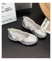 Tendance 2026 : Baskets Mary Jane pour femmes, respirantes en maille, style ballerines, semelle épaisse en caoutchouc, chaussures décontractées. Prise en charge OEM ODM personnalisé.
