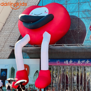 Scultura Gonfiabile Gigante a Forma di Cuore Rosso con Braccia per San Valentino, Matrimoni, Decorazioni per Interni ed Esterni, Ideale per Foto - Product Image 3