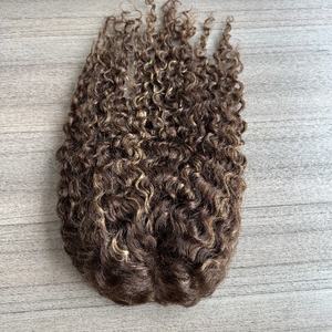 Topper Cheveux Bouclés en Cheveux Humains Remy Européens Vierges <span class=keywords><strong>Lexa</strong></span> Couleur Balayage – Topper Cheveux Plein Volume de Qualité Supérieure pour Femmes - Product Image 5