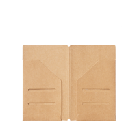 Porte-reçus en kraft noir, porte-documents d'entreprise personnalisé, pochette pour cartes de visite, dossier de rangement pour billets et documents