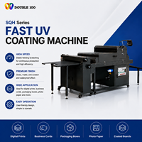 Machine de revêtement UV automatique à alimentation par feuilles Double100, haute vitesse 18 m/min, imperméable, anti-rayures, pour le revêtement du papier
