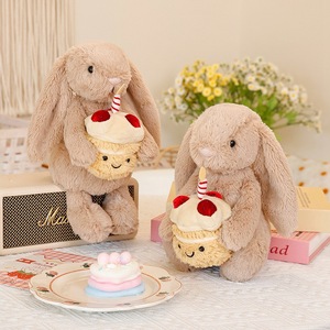 Jellycat Custom Stuffed Safe <strong>Rabbit</strong> Hug Cake Plush Toy With Short Plush Pp Cotton Filling <strong>Comforter</strong> For Birthday - Product Image 4