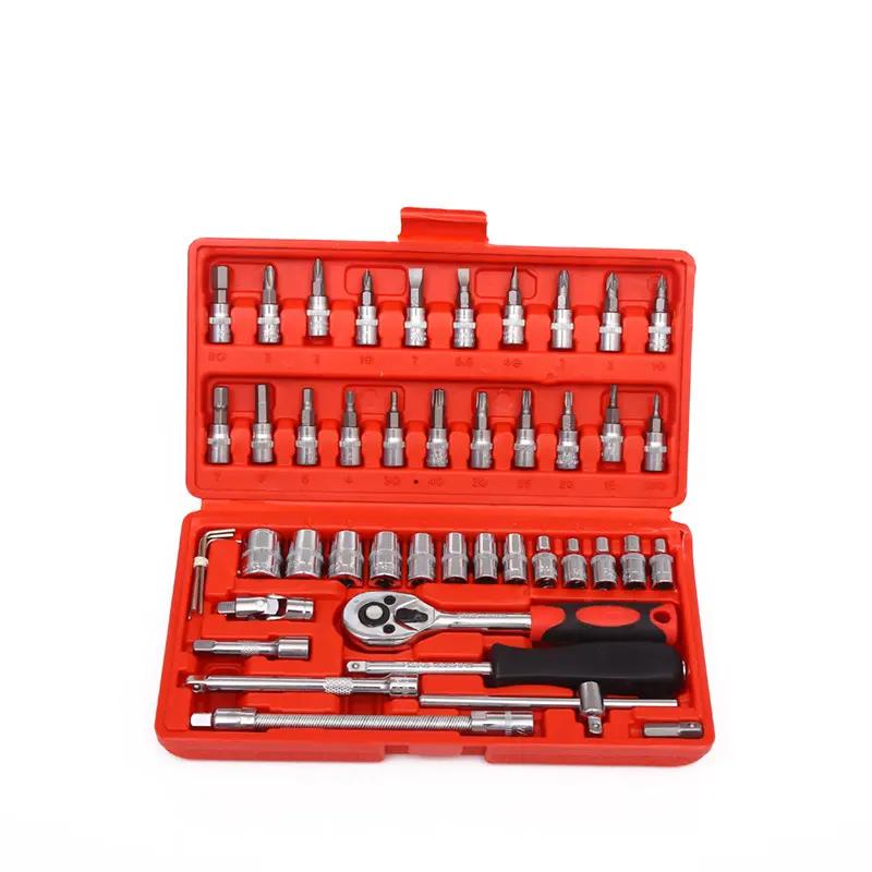 Good Quality Car Repair Tool kit Spanner mechanical Hand Tools And Ratchet Wrench Socket Set for supplier