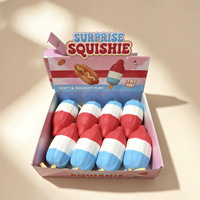 Nouveau design Jouets Squishy Géants en forme de Fusée et de Glace, Grands Sucettes Glacées à Rebond Lent, Jouets Anti-Stress à Presser, Cadeaux pour Enfants