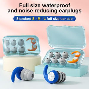 Bouchon <span class=keywords><strong>d</strong></span>'oreille en silicone pour équipement de natation de sécurité avec caractéristiques <span class=keywords><strong>anti</strong></span>-<span class=keywords><strong>eau</strong></span> et <span class=keywords><strong>anti</strong></span>-bruit Protection auditive pour étudiants et enfants - Product Image 2