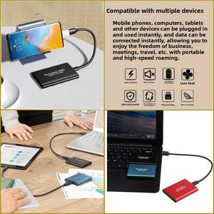 Tragbare SSD Typ-C USB 3.1 M.2, große Kapazität, Upgrade der externen Festplatte, Flash-Speicher für Laptop, Desktop, mobilen Speicher - Product Image 2