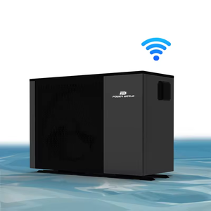 Chauffe-piscine intelligent Power World à pompe à chaleur air-eau avec réfrigérant R32, conception sans réservoir, compatible solaire - Product Image 1