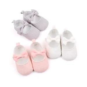 Diseño de gancho y bucle, zapatos para niñas pequeñas, tela de algodón, zapatos para niñas 2024