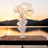 Fleur artificielle géante réaliste faite à la main Muwei, grande décoration de sol pour Thanksgiving, mariage, toile de fond de scène