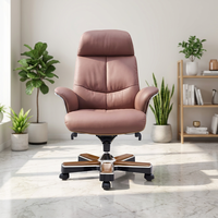 Chaise en cuir ergonomique moderne inclinable, confortable pour les longues sessions, chaise de bureau à domicile, siège de bureau professionnel