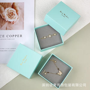 Yeni japon ve kore tarzı takı yüzük kolye saplama küpe kutusu moda süs saklama kutusu mavi yeşil bilezik kutusu - Product Image 3