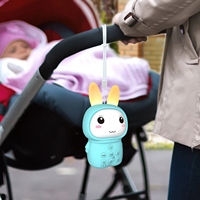 Machine à Sons Apaisants Portable pour Bébé, Veilleuse Lapin Mignon 7 Couleurs, Bruit Blanc pour Poussette, Rose, Bleu, Blanc, pour un Sommeil Doux