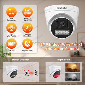 HongGlobal 5MP double lumière DVR <span class=keywords><strong>enregistreur</strong></span> vidéo numérique analogique 4-en-1 caméra filaire sécurité coaxiale HD dôme caméra analogique CCTV complète - Product Image 2