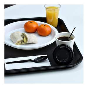 Tapas de Plástico Negras para Vasos Calientes Boardwalk, Compatibles con Vasos de 8 oz, 1,000 Unidades por Caja - Product Image 3