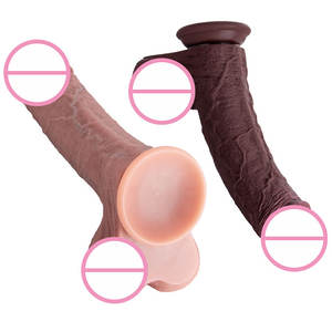 Hands Free Realistic Dildo Large Silicone <strong>Penis</strong> with Strong Suction Cup for G Spot - Product Image 2