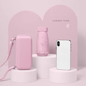 Ô dù bỏ túi nhỏ gọn, thân thiện với môi trường, chống gió, in logo tùy chỉnh, dành cho nữ, <span class=keywords><strong>5</strong></span> lớp gấp, kèm hộp kéo khóa - Product Image 6