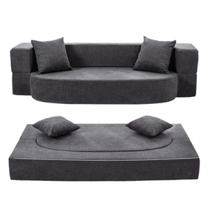 Customized Semicircular Sofa <b>Bed</b> <b>Sponge</b> Convertible Foldable Multifunctional Nordic Style Living Room Bedroom Furniture - Product Image 3