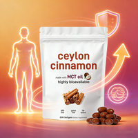 Capsules de Gélules Molles d'Huile MCT à la Cannelle de Ceylan – Extrait Herbal pour le Soutien Quotidien du Métabolisme et du Bien-être – Complément Alimentaire Naturel