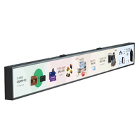 Écran LCD ultra-large de 23,1 pouces pour signalisation numérique, barre étirée, panneau IPS, luminosité 350 cd/m², publicité cloud Android