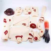 Module d'évaluation des traumatismes en PVC SCIEDU, kit chirurgical portable pour brûlures et traumatismes, hémostase, bandage, nettoyage des plaies, modèle de formation médicale