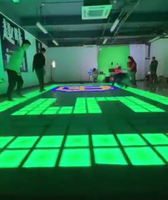 Dalles de sol interactives LED pour jeux, capteur de pression, lumière RGB 30x30cm pour scène, événement, salle de jeux, aire de jeux, location