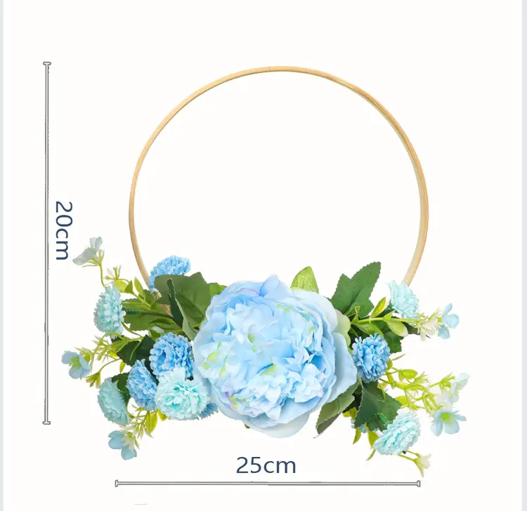 Kunstzijde Bloem Ronde Krans Interieur Condoleren Top Decoratesbridesmaid Houvast Bambo Krans Bruiloft Valentijnsdag Decor