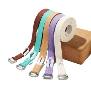 2023 Cotton Exercise Belt Elastic Pilates Yoga Stretch Band Yoga Mat Strap