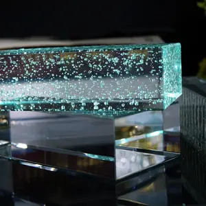 Di alta qualità 200x100x50mm solido trasparente di cristallo di vetro colorato blocco di mattoni