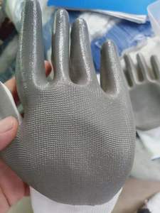 Venta al por mayor 13G Grip logotipo impreso personalizado tejido poliéster nailon nitrilo recubierto construcción jardín seguridad guantes de trabajo de protección - Product Image 2