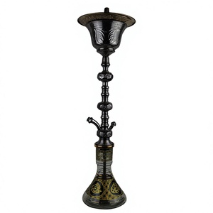Ensemble de chicha authentique Khalil Mamoon Ice - 95 cm, corps et chambre interne en laiton massif (disponible en plusieurs couleurs) - Product Image 2