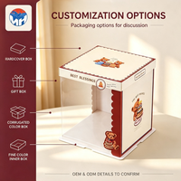 Caja para Pastel de Cumpleaños Personalizable de Doble Capa, Reciclable, con Impresión a Cuatro Colores, Estilo Celebridad de Internet