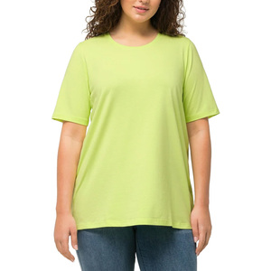 T-shirt pour femme en mélange coton-polyester, coupe moderne, taille légèrement cintrée, lignes épurées, silhouette contemporaine, style décontracté raffiné - Product Image 3