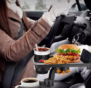Organizador de Asiento de Coche con Portavasos, Rotación de 360°, Bandeja de Viaje para Niños, Organizador de Aperitivos, Bandeja de Viaje para Asiento de Coche, Soporte para Teléfono - Product Image 2