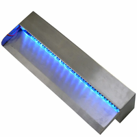Cascade de piscine en acier inoxydable 304, design moderne, rideau d'eau à commande numérique, mur artificiel décoratif pour piscine