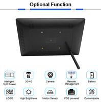 Utilisation intérieure 12 pouces 12 volts cms android logiciel écran tactile pour lecteur de publicité multimédia