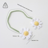 Penanda Buku Rajut Bunga Positif Grosir, Dekorasi Bunga Amigurumi Rajutan Tangan untuk Aksesoris Meja, Ide Hadiah Ulang Tahun